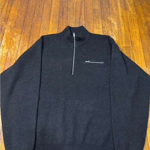 Stussy Black Textured quarter zip - Picture 2 of 2